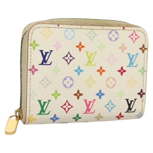 LOUIS VUITTON Monogram Multicolor Zippy Coin Purse White M93741 LV Auth BA3531 - Picture 1 of 16